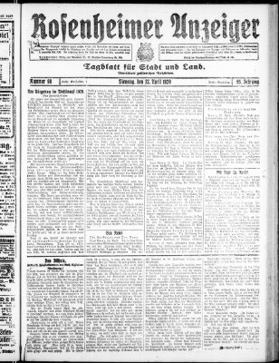 Rosenheimer Anzeiger Dienstag 27. April 1920