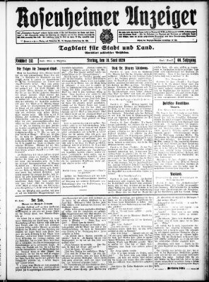 Rosenheimer Anzeiger Freitag 18. Juni 1920