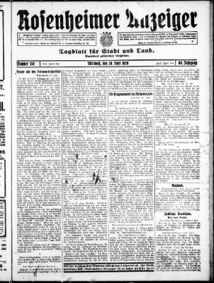 Rosenheimer Anzeiger Mittwoch 30. Juni 1920