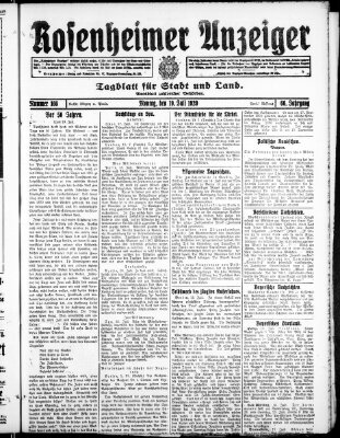 Rosenheimer Anzeiger Montag 19. Juli 1920