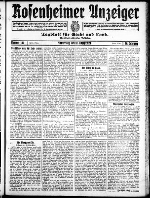 Rosenheimer Anzeiger Donnerstag 12. August 1920