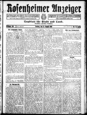 Rosenheimer Anzeiger Freitag 13. August 1920