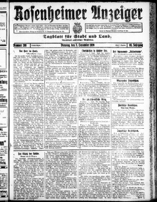 Rosenheimer Anzeiger Dienstag 7. September 1920