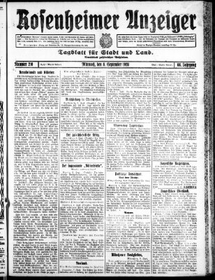 Rosenheimer Anzeiger Mittwoch 8. September 1920