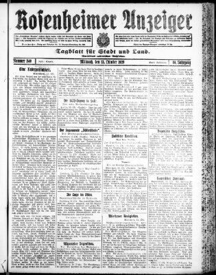 Rosenheimer Anzeiger Mittwoch 13. Oktober 1920