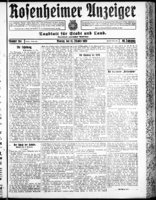 Rosenheimer Anzeiger Montag 18. Oktober 1920