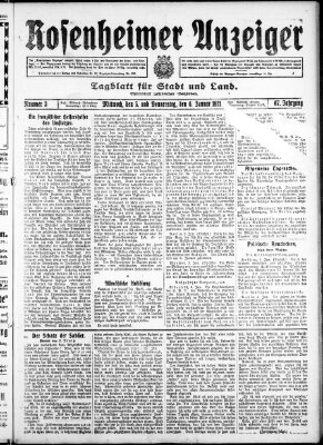 Rosenheimer Anzeiger Donnerstag 6. Januar 1921