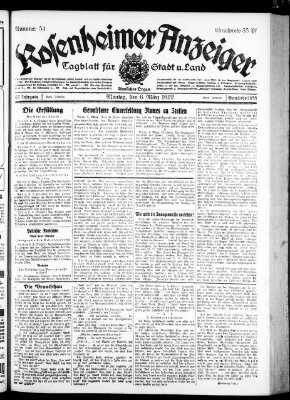 Rosenheimer Anzeiger Montag 6. März 1922