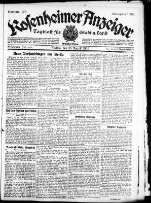 Rosenheimer Anzeiger Freitag 18. August 1922