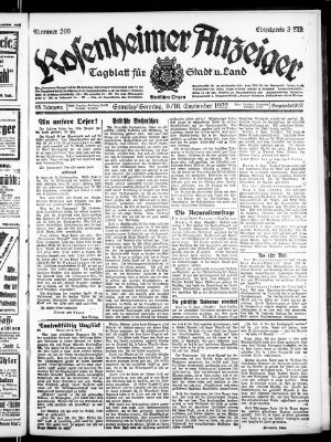 Rosenheimer Anzeiger Sonntag 10. September 1922