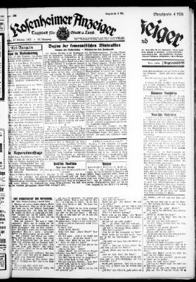 Rosenheimer Anzeiger Dienstag 17. Oktober 1922