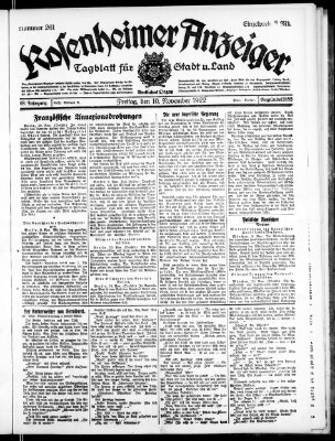 Rosenheimer Anzeiger Freitag 10. November 1922