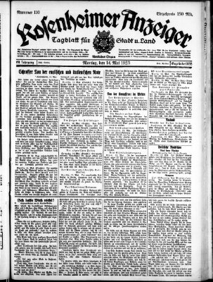 Rosenheimer Anzeiger Montag 14. Mai 1923