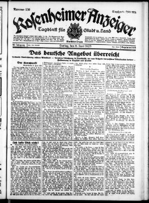 Rosenheimer Anzeiger Freitag 8. Juni 1923