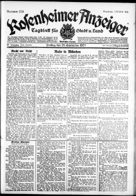 Rosenheimer Anzeiger Freitag 28. September 1923