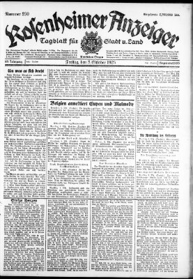 Rosenheimer Anzeiger Freitag 5. Oktober 1923