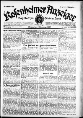 Rosenheimer Anzeiger Montag 5. November 1923