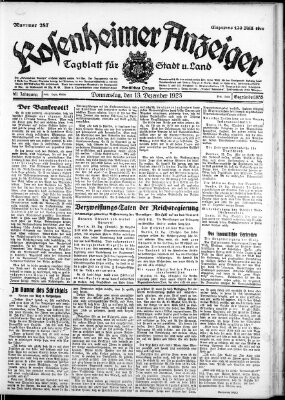 Rosenheimer Anzeiger Donnerstag 13. Dezember 1923