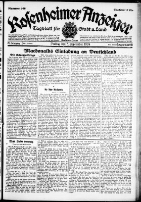 Rosenheimer Anzeiger Freitag 5. September 1924