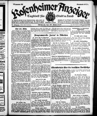 Rosenheimer Anzeiger Mittwoch 25. März 1925