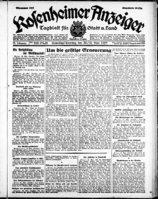 Rosenheimer Anzeiger Sonntag 31. Mai 1925