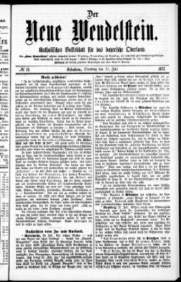 Wendelstein Dienstag 31. Juli 1877