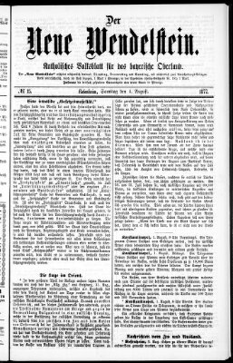 Wendelstein Samstag 4. August 1877