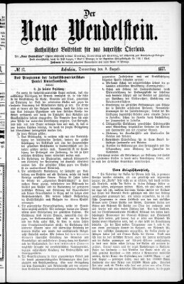 Wendelstein Donnerstag 9. August 1877