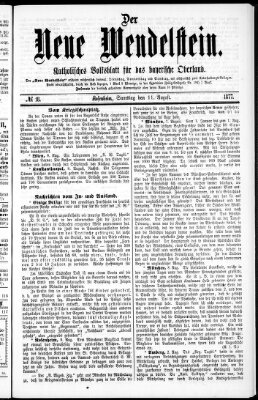 Wendelstein Samstag 11. August 1877