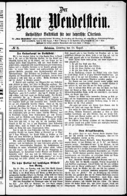 Wendelstein Samstag 18. August 1877