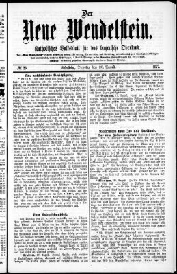 Wendelstein Dienstag 28. August 1877