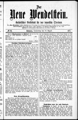 Wendelstein Donnerstag 30. August 1877