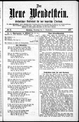 Wendelstein Samstag 1. September 1877