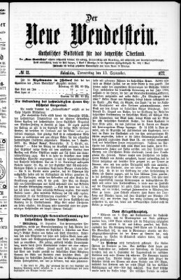 Wendelstein Donnerstag 13. September 1877