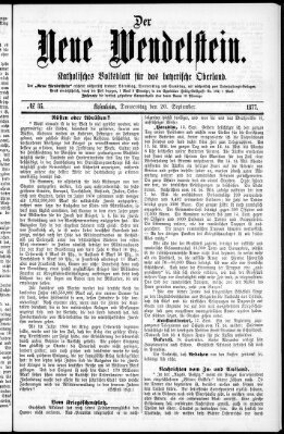 Wendelstein Donnerstag 20. September 1877