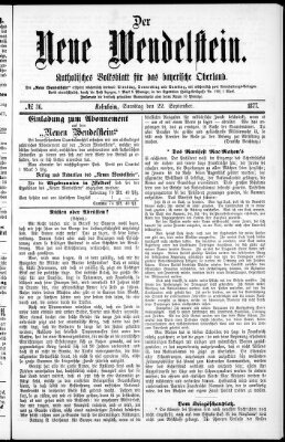 Wendelstein Samstag 22. September 1877