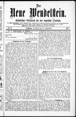 Wendelstein Dienstag 25. September 1877