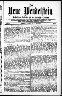 Wendelstein Dienstag 13. November 1877