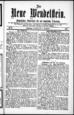 Wendelstein Dienstag 4. Dezember 1877