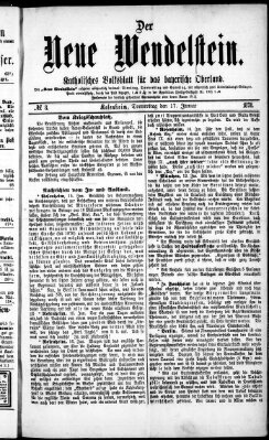 Wendelstein Donnerstag 17. Januar 1878