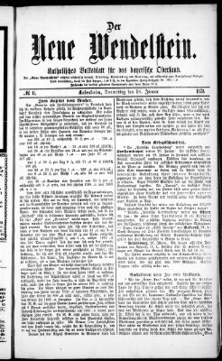 Wendelstein Donnerstag 24. Januar 1878