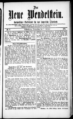 Wendelstein Donnerstag 7. Februar 1878