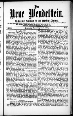 Wendelstein Donnerstag 7. März 1878