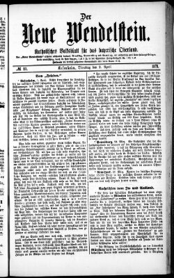 Wendelstein Dienstag 2. April 1878