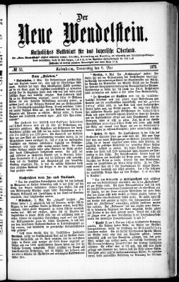 Wendelstein Donnerstag 9. Mai 1878