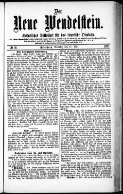 Wendelstein Samstag 11. Mai 1878