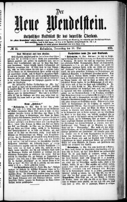 Wendelstein Donnerstag 16. Mai 1878