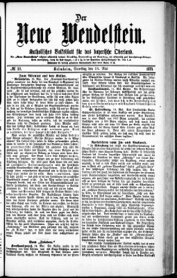 Wendelstein Samstag 18. Mai 1878