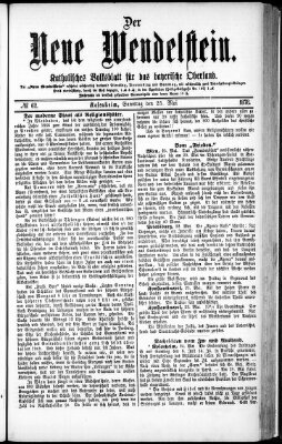 Wendelstein Samstag 25. Mai 1878