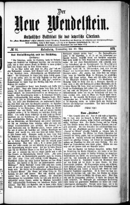 Wendelstein Donnerstag 30. Mai 1878